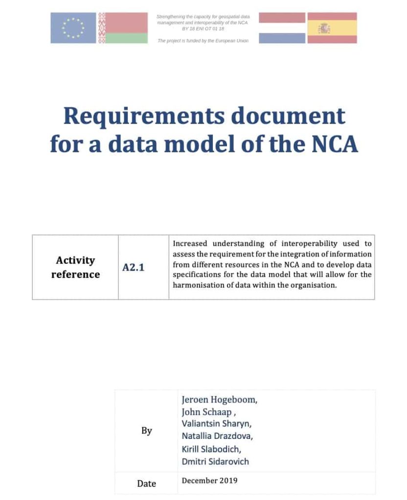A2.1 delivrable Data model